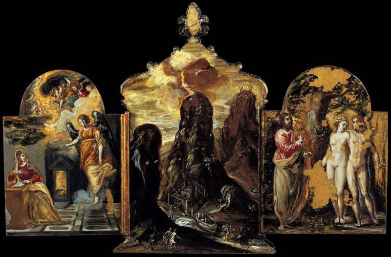 El Greco The Modena Triptych oil painting image